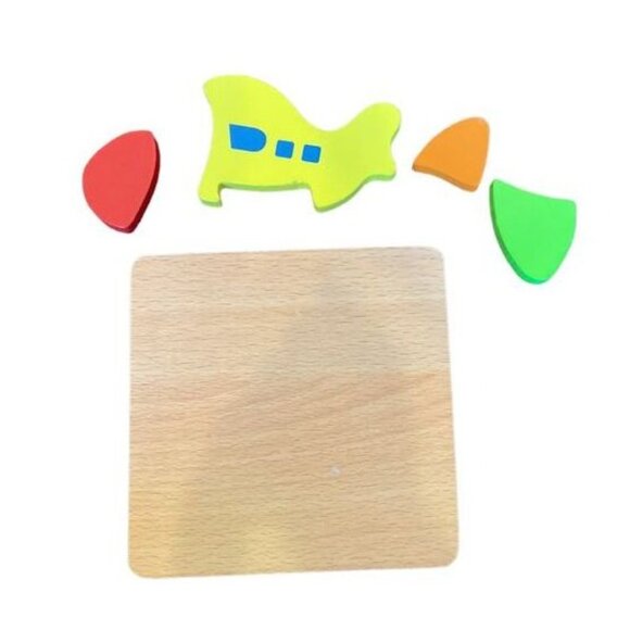 Wooden Butterfly & Airplane Toddler Puzzle Set - Picture 6 of 7